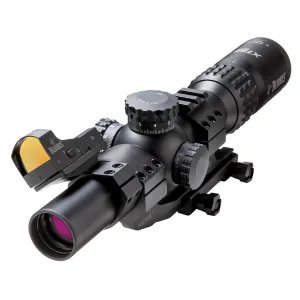 REFURBISHED Burris XTR II Rifle Scope Combo - 1-5x24mm Illum Ballistic 5.56 G3 Reticle MAD System Mil Knobs Matte