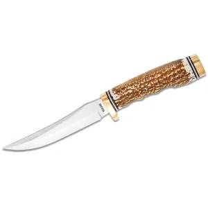 Schrade Uncle Henry Next Gen 153UH Fixed Knife 4-9/10" Trailing Point Blade Brown