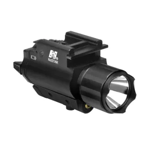 TACTICAL GREEN LASER SIGHT & 3W 150 LUMEN LED FLASHLIGHT W/WEAVER QR
