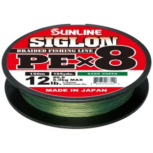 Sunline Siglon PEx8 20 lb Dark Green 165 yd