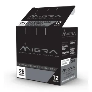 Migra Waterfowl Steel Shot Shotshells 12 ga 3" 1-1/4 oz 1430 fps #4,#6 25/ct