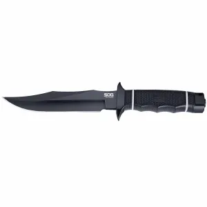 SOG Tech Bowie Knife 6.4" Blade Black