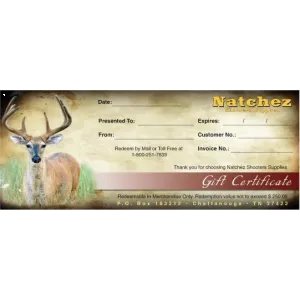 Natchez 50 Dollar Gift Certificate (Will Be Mailed)
