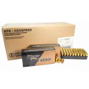 CCI Blazer Brass Handgun Ammunition .45 ACP 230 gr FMJ 830 fps 1000/rd Case