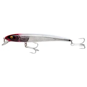 Bomber Magnum Long A Jerkbait 7" 1-1/2 oz Silver Flash/Red Head