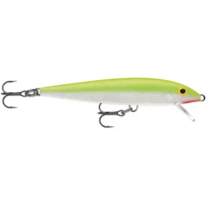 Rapala Original Floating Lure 09 Crankbait 3.5" 3/16 oz Silver Fluorescent Chartreuse