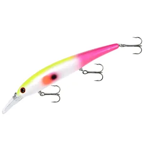 Bandit Walleye Shallow Jerkbait 4-3/4" 5/8 oz White Yellow/Pink Tail