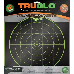 TRUGLO TRU-SEE Self Adhesive Targets - 100 Yard 12x12 Green 12 Pack