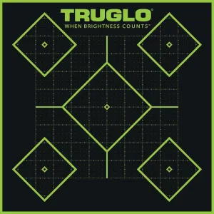 TRUGLO TRU-SEE Self Adhesive Targets - 5 Diamond 12x12 Green 12 Pack