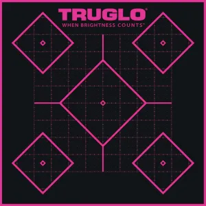 TRUGLO TRU-SEE Self Adhesive Targets - Handgun 12x18 Pink 6 Pack