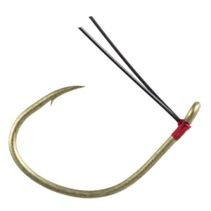 Owner Wacky Hook Weedless Size 2/0  Camo Green 4pk