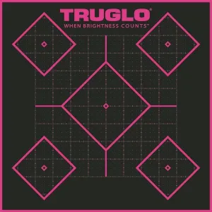 Truglo Tru-See Splatter Target 5 Diamond 12x12 6 Pack Pink