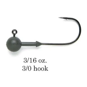 Keitech Tungsten Super Round Jig Head 3/16 oz 3/0 3pk