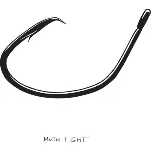 Owner Mutu Light Size 5/0  Black Chrome 4pk