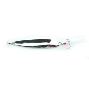 Nichols 5'' Flutter Spoon 1.125oz Silver Chrome