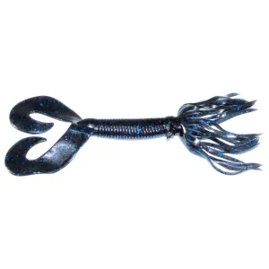 Chompers 4'' Skirted Twin Tail Black Blue Flake 10pk