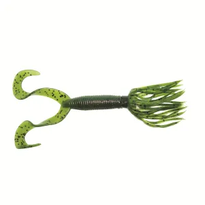 Yamamoto 4'' DT Hula Grub Watermelon w/Black Glit 10pk