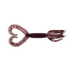 Yamamoto 4'' DT Hula Grub Cinnamon/Blk Purp - 10pk