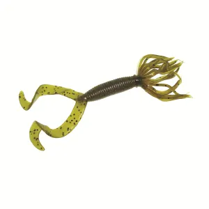 Yamamoto 4'' DT Hula Grub Grn Pump Black Glitter -10pk