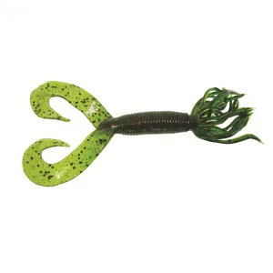 Yamamoto 5'' DT Hula Grub Watermelon/Black & Red 10pk