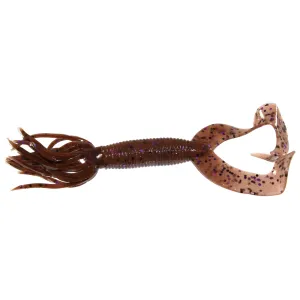 Yamamoto 5'' DT Hula Grub Cinnamon/Blk & Purp 10pk
