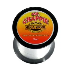 Mr Crappie Mega Spool 6lb 1500 yd Clear