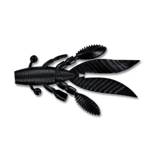 Yamamoto 3.75'' Flappin' Hog Black w/Large Blue Flake 7pk