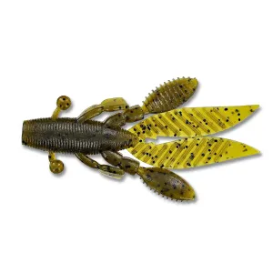Yamamoto 3.75'' Flappin' Hog Green Pumpkin Black 7pk