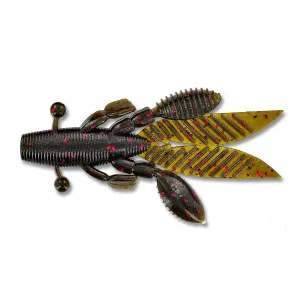 Yamamoto 3.75'' Flappin' Hog Green Pumpkin w/Red Flake