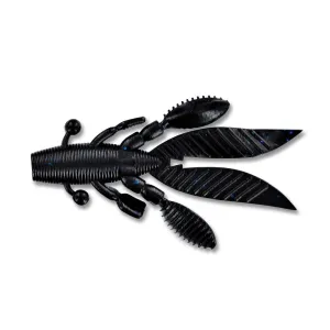 Yamamoto 4.5'' Flappin' Hog Black w/Lg Blue Flake 5pk