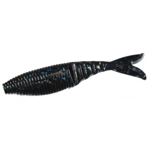 Yamamoto 4'' Zako Black W/Lg Blue Flk 6pk
