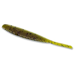Yamamoto Shad Shape Worm Grn Pump w/Black 10pk