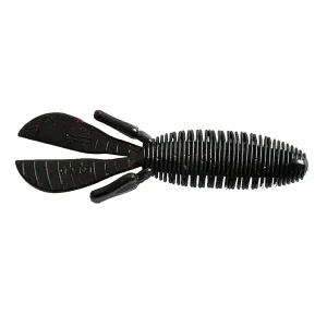 Missile Baits Baby D Bomb 3.65'' Bait Black Red Flake 7pk