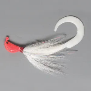 P-Line Flash S/J 2 oz Flo Red Head/White/White