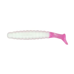 Charlie Brewer Slider Grub 1.5''  White/Glow Pink  18pk