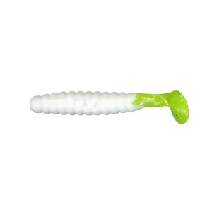 Charlie Brewer Slider Grub 1.5'' White/Chart Tail 18pk