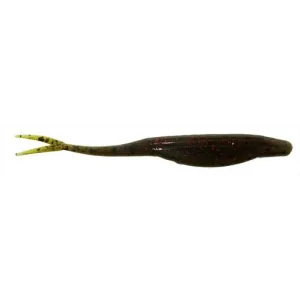 Zoom Super Fluke 5'' Green Pumpkin Red 10pk