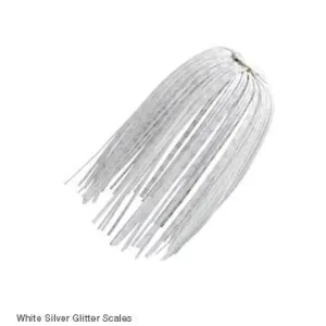 Z Man EZ Skirt White Silver Glitter Scales