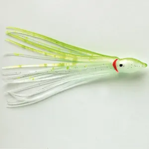 P-Line Sunrise Squid 4.5'' Clear Glow Chart Spatterback