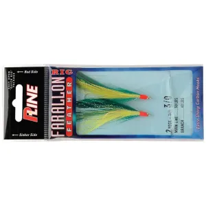 P-Line Farallon Feather 2 hk 3/0 Green/Chartreuse