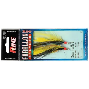 P-Line Farallon Feather 2 hk 5/0 Yellow/Black