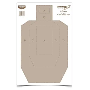 Birchwood Casey Eze-Scorer BC-IPSC Practice Paper Target 12"x18" 10/ct