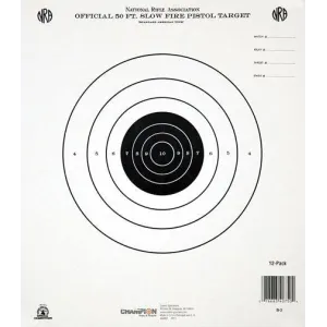 Champion Official NRA Targets GB-2, 50' Slow Fire, 12/Pack