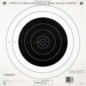 Champion Official NRA Paper Targets GTQ-4(P) 100 yd Small Bore Rifle Single Bull 12/ct