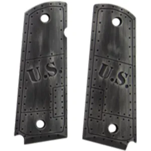 Hogue Govt. Model Aluminum - 1911 U.S. Green Distressed Grip
