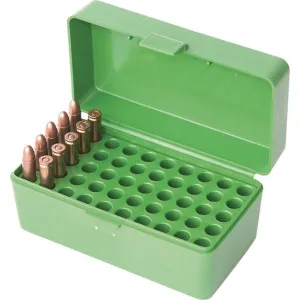 MTM Case-Gard Flip Top Green Ammo Box for .22 Hornet 50/ct Capacity