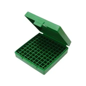 MTM 100rd Flip Top Ammunition Box for 9mm Luger, 380 Auto Green