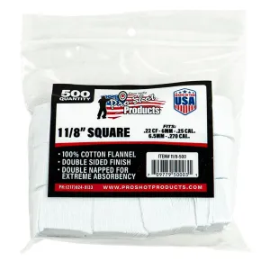 Pro-Shot Cotton Cleaning Patches SQ 1-1/8" .22/270 500/ct