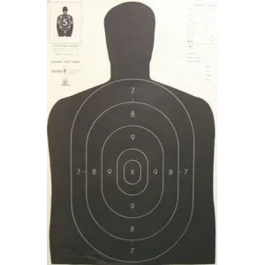 Speedwell Official NRA Police Qualification Silhouette Police Silhouette - Black - 200/Pack