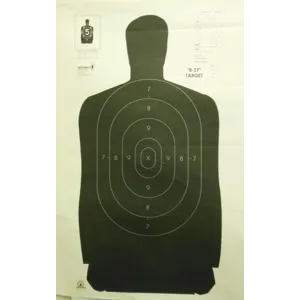 Speedwell Official NRA Police Qualification Silhouette Police Silhouette - Black - 50 yd., 24" X 45", 100/Pack